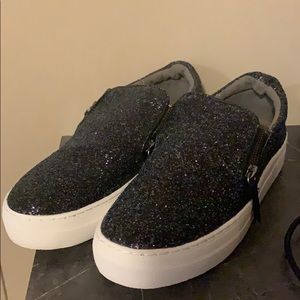 Black glitter shoes